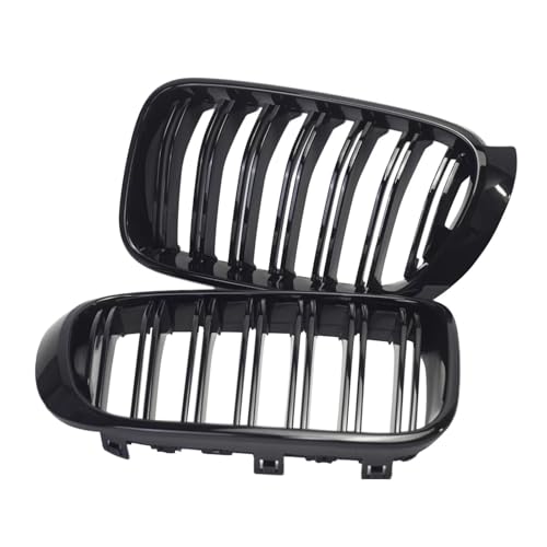 Grille de calandre avant double lamelles noire mat pour pare-chocs BMW F25 F26 2014-2018