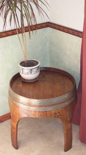Wine Barrel Side table