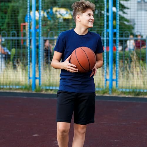 Image of BIG ELEPHANT Boys Cotton Athletic Shorts with Zipper Pockets & Drawstring