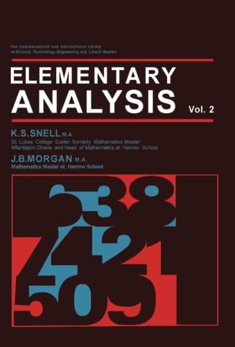 Elementary Analysis: The Commonwealth and International Library ...