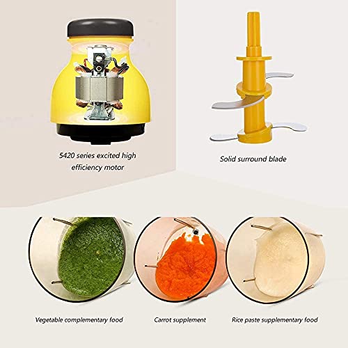 Máquina para fazer comida de bebê, máquina multifuncional pequena para bebês, polia verde amarela (c