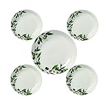 World Gifts Set of 5 Multicolor Design Microwave Dishwasher Safe Serving Pasta Bowls for Kitchen - Olive Pasta Set