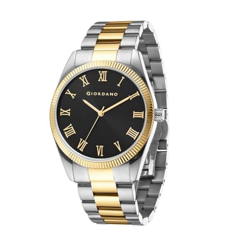 Image of Giordano Analog Watch for Men with Round Dial, Roman Numeric Indices and Stainless Steel Strap - GZ-50112