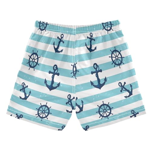Swim Clothes for Boys, Little Boys Swim Trunks 2t, Navy Blue Anchors2