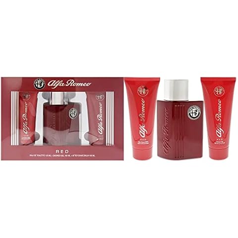 Alfa Romeo Red 3 Piece Gift Set: Eau De Toilette 125ml - Shower Gel 100ml - Aftershave Balm 100ml Cover
