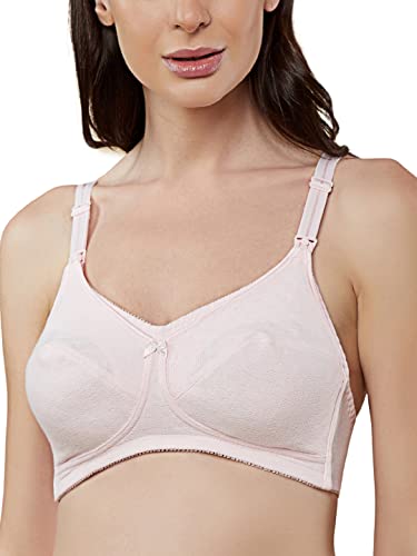 Image of Triumph Mamabel Nature Bra for Women Wireless Non Padded Maternity Bra Pure Cotton Nursing with Front Buckles Soft Cup Full Coverage Feeding Lingerie Comfortable Pregnancy Support Pack of 1