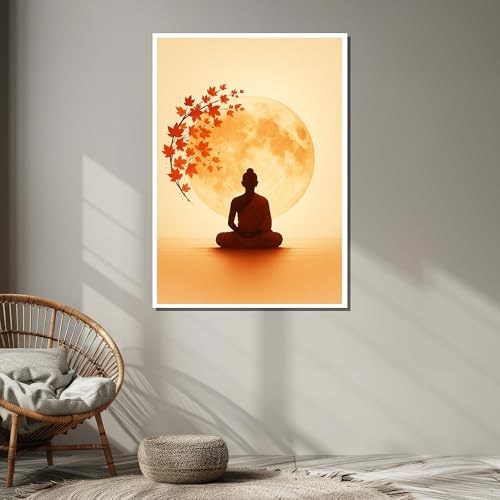 Impression sur toile Bouddha pour salon, affiche zen minimaliste