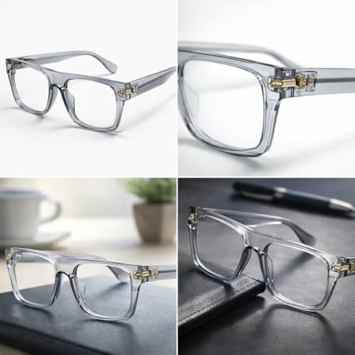 Image of LensKandy Zero Power Computer Glasses - Anti-Glare & Bluecut Wayfarer Eyewear for Men & Women - UV Protection, Eye Strain Relief,Lightweight & Blocks Harmful Rays