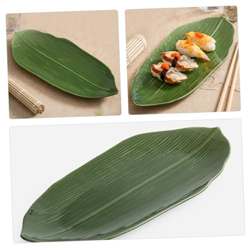 Plato de cerámica rectangular para servir sushi miniatura 6