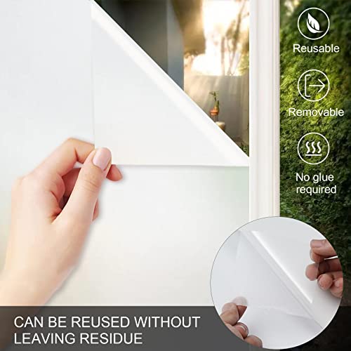 White Frosted Window Film Self Adhesive Roll 115 X 300cm, Shackcom Privacy Film for Glass Windows Static Cling with No Glue Removable Opaque Window Film Anti UV Heat Control for Home Office & Bathroom - Cosy Home Interiors White Frosted Window Film Self Adhesive Roll 115 X 300cm, Shackcom Privacy Film for Glass Windows Static Cling with No Glue Removable Opaque Window Film Anti UV Heat Control for Home Office & Bathroom - Image 5