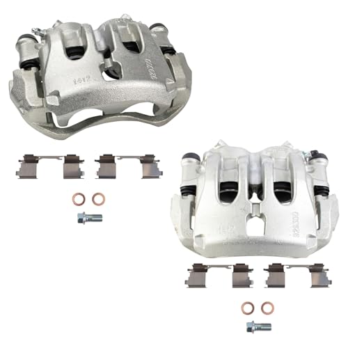 Image of TRQ Front Driver and Passenger Side Brake Caliper Set Compatible with 07-18 Freightliner Sprinter 3500 07-09 Dodge Sprinter 3500 10-18 Mercedes-Benz