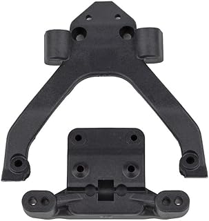 Associated RC10B6.4 FT Front Top Plate and Ballstud Mount Angled Carbon ASC71183