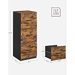 VASAGLE 3-Drawer Vertical File Cabinet, Filing Cabinet for Home Office, Printer Stand, with 3 Lockable Drawers, Adjustable Hanging Rail, for A4 and Letter-Size Files, Rustic Brown and Black UOFC055B01 - Image 3
