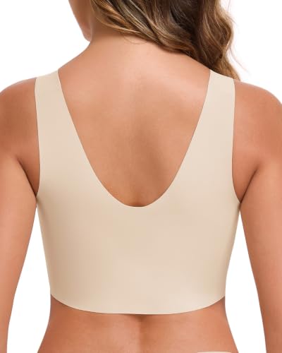 Image of Ubras Seamless Bras for Women Light Support Wireless Bralette Comfortable Soft Smooth Pull On T-Shirt Bras