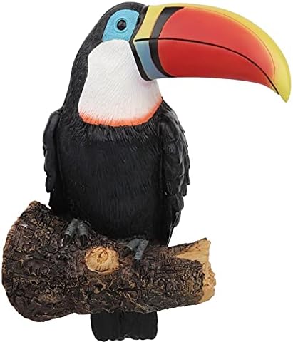 VIRAWA Toucan Tree Hugger Tree Decor Hanging Garden Statue 11.4 Inches High Multicolor Resin Tropical Animal Lawn Exotic Bird Sculpture Tree Decoration for Lawn Porch Yard Patio (Style2)