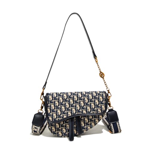 Women's Jacquard Embroidered Single-Shoulder Crossbody Bag, Fashion Shoulder Purse with Decorative Embroidery