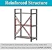 BON AUGURE 3 Tier Bookshelf, Small Rustic Book Shelf, Short Industrial Bookcase, Wood Metal Standing Etagere for Office, Bedroom and Living Room (Dark Gray Oak)