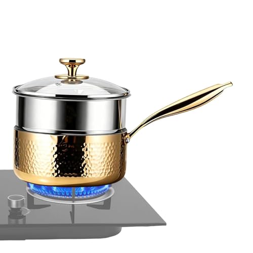 Sartén de acero inoxidable y cacerola de 1250 g con tapa duradera 3