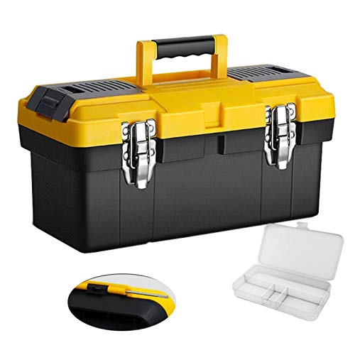 Boîte à outils en plastique robuste avec boucle acier inox, coffret de protection haut de gamme