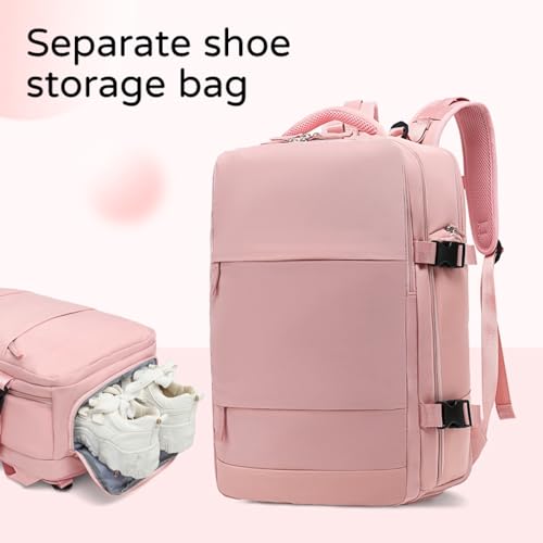 Miniatura 7 de Mi Ko Mi Ka Mochila De Viaje Grande: Resistente Al Agua, Con Compartimento Para Zapatos Separado, Puerto De Carga Usb Y Diseño Multifuncional Antirrobo. 2210 Verde