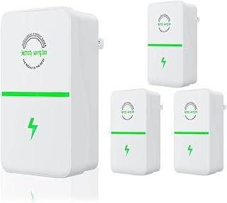 ELETON 4pcs Energy Save Device, Electricity Saving Box, Smart Power Saver for Stabilizes Voltage Supply, Pro Power Saver 90V-250V 28KW US Plug