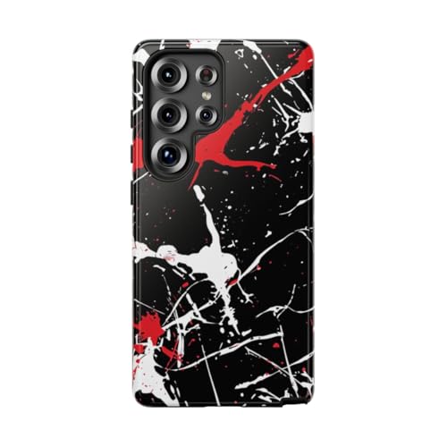 Coque Samsung S25 Ultra rouge et blanche style urbain pour le quotidien
