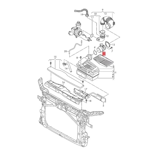 Débitmètre d'air massique 04L906461B haute précision pour modèles A3 A4 - 4