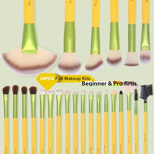 NEVSETPO Makeup Brushes, Quality Make Up Brushes 28Pcs Makeup Brushes Set Professional, Beginner Make-up Sets With Case, Soft Brush Kits Sponges Masks Spatula,Travel-Friendly Women Girls Gift Sets — view 2