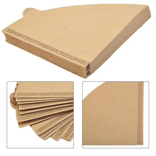 Ersatz-Kaffeefilter Größe 4, ungebleichtes braunes Papier für Kaffeemaschinen, natürlicher Holzzellstoff, 40 Stück, geeignet für 1 4 Tassen Brühen