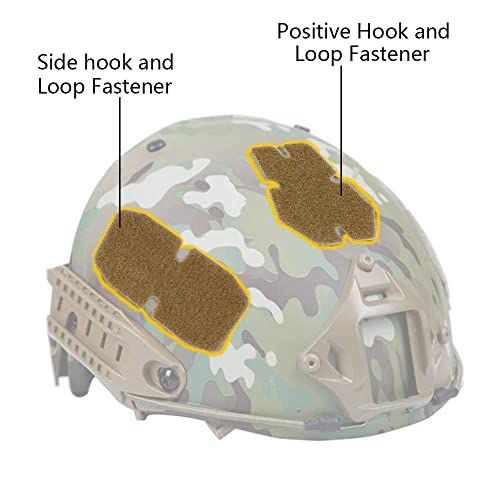 AOUTACC Tactical Helmet Enhanced Hook and Loop Fastener Set for AirFrame Fast ACH MICH Helmet (Tan) - Thumbnail 5