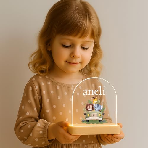 Image of PRINT BHARAT Acrylic Customized Name LED Lamp Personalized Night Light with Name Custom Gift for Birthday Anniversary Home Decor for Men Birthday Kids Friend Return Gift Kids (Oval Big Lamp)
