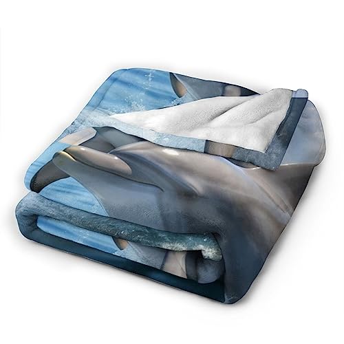 Couverture micro-polaire Two Dolphins anti-boulochage pour des nuits douces au lit - 3