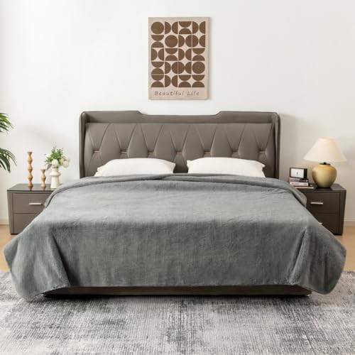 COOVA Big Faux Rabbit Fur Blanket King Size, 380GSM