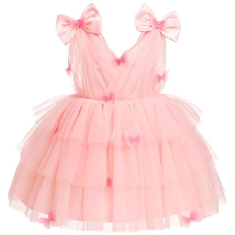 IWEMEK Baby Girls V-Back Bowknot Tutu Dress Cover