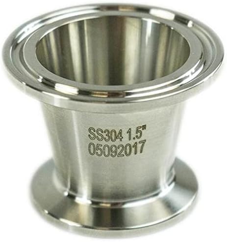 BVV Premium Stainless Steel KF-25 to 1.5-inch Tri-Clamp Adapter - 304 Stainless Steel, 3A Sanitary High Polish, Leak-Proof Connection, Versatile Use - Ideal for Lab, Industrial & DIY Applications