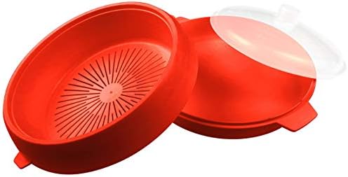 good2heat 4037 Good2heat Microwave Steamer Casserole Dish Red , 23 x 11 x 23 cm