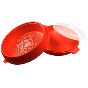 good2heat 4037 Good2heat Microwave Steamer Casserole Dish Red, 23 x 11 x 23 cm