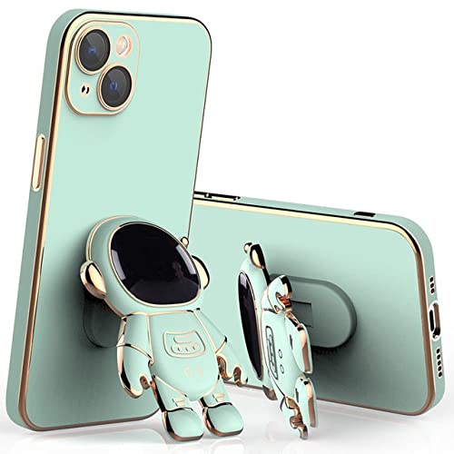 Coque silicone Samsung A50 vert avec support astronaute anti rayures et chutes