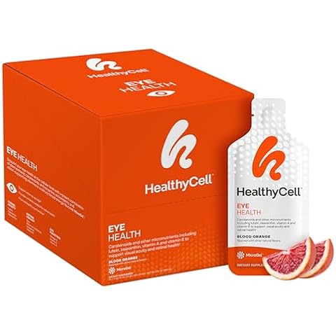Healthycell Eye Health - Lutein and Zeaxanthin Supplement with Eye Vitamins Including Beta Carotene for Eye Health, Sight Care, Macular Support - Maximum Absorption - 30 Gel Packs Cover
