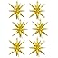 HOUSE OF PARTY Gold Spike Balloons - Pack Of 6 Mylar Star Balloons | Party Decoration Centerpieces