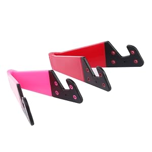 Hemoton 4pcs Foldable Phone Tablet Stand v Shape Desktop Holder for Phones Tablets Portable Design for Easy Carrying
