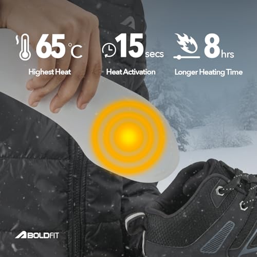 Image of Boldfit Foot Warmer Natural Heat Pad (Pack of 5), Feet Warmer for Men & Women, 14 Hours Warmth for Winter Holidays, Travel, Camping, Trekking & Outdoors, Disposable Air-Activated Foot Heat Pouch