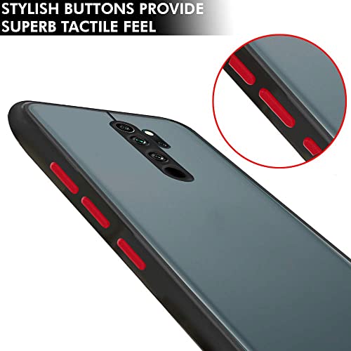 Image of TheGiftKart Translucent Hybrid Back Case Cover for Mi Redmi Note 8 Pro | Smoked Matte Back | 360 Degree Protection | Protective Hard Back Cover Case for Redmi Note 8 Pro (PC & TPU, Black Bumper)
