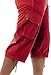 X RAY Men's Belted Long Cargo Shorts for Men, Below Knee Length Mens Cargo Shorts, 3/4 Pants (Big and Tall Shorts for Men), Jester Red, 38
