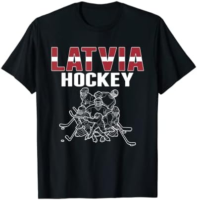 Latvia Ice Hockey Fans Jersey Latvian Hockey Team Supporter T-Shirt