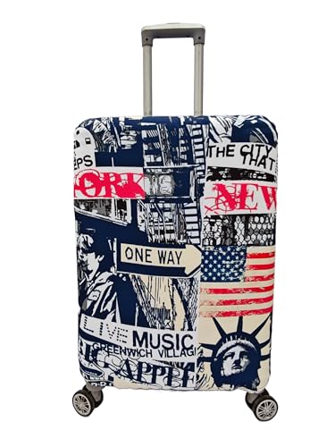 Image of Printed Travel Luggage Cover for Suitcase - Stretchable & Scratchproof Trolley Bag Protector