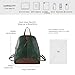 ZWSHEXUAN Vintage Style Leather Backpack Womens Backpack Travel Fashion Designer Ladies Shoulder Bags with Wristlet (Dark green)