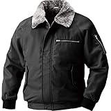 MK:2000 漢のドカジャン【建築 建設 鳶職人 職人 カッコイイ 作業服 作業着 防寒ブルゾン パイロットジャンパー 寒さ対策】[L 20:ブラック]