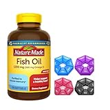 Nature Made Burp-Less Fish Oil 1,200 mg. 150 Softgels Fish Oil Omega 3 Supplement for Heart Health/,Includes Weekly Pill Organizer./