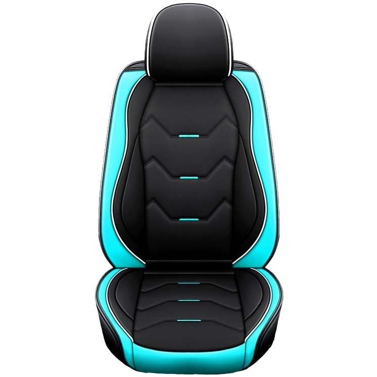 Housse de siège auto cuir PU universel et coussin de protection auto durable noir bleu